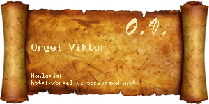 Orgel Viktor névjegykártya